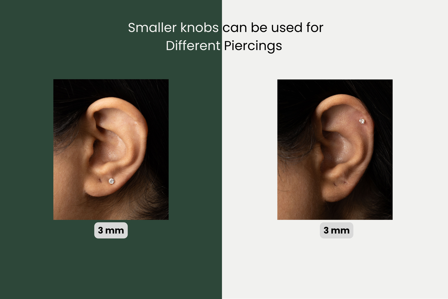 14k Gold Round Stone Screw Back Earrings