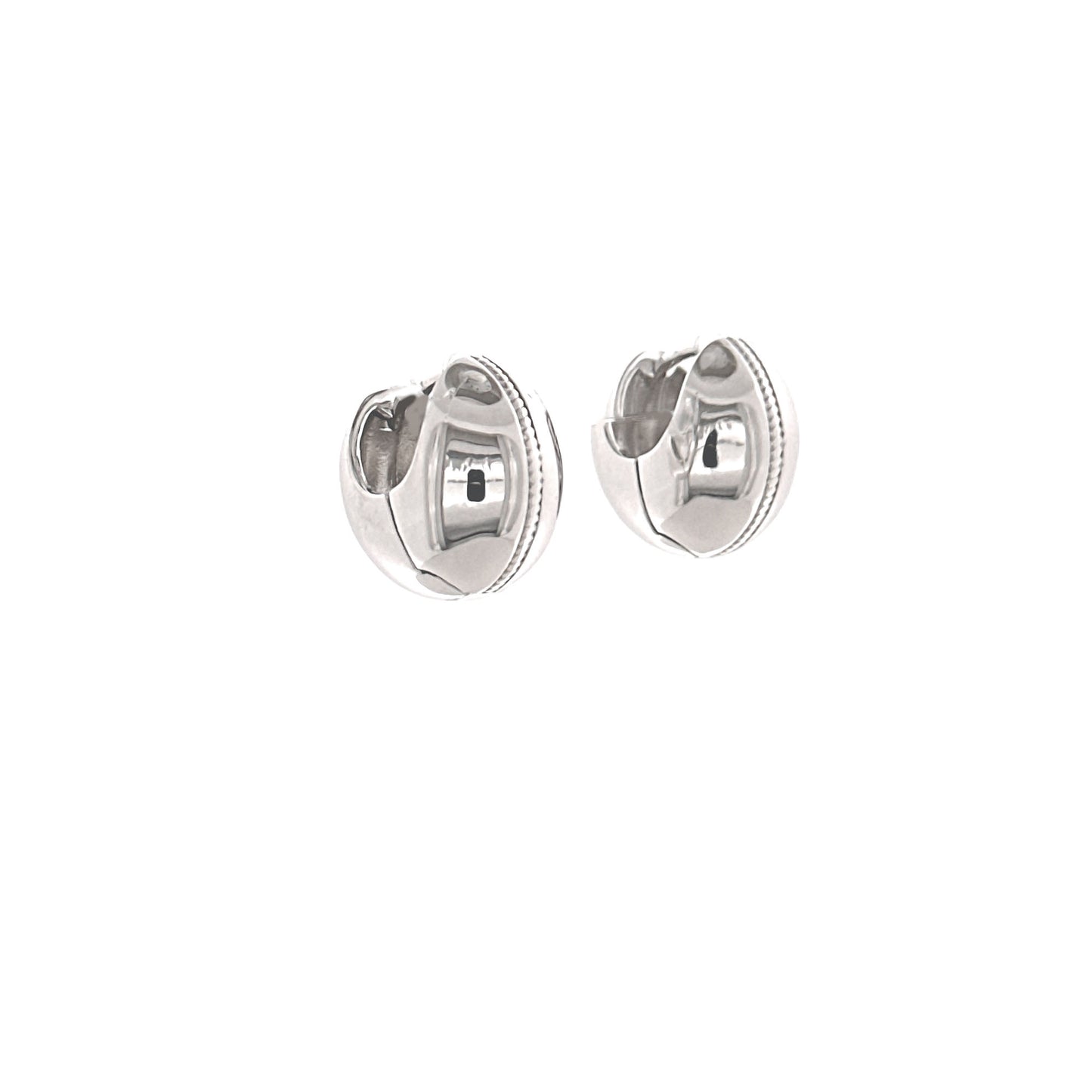 Sterling Silver Small Chunky Ball Huggies