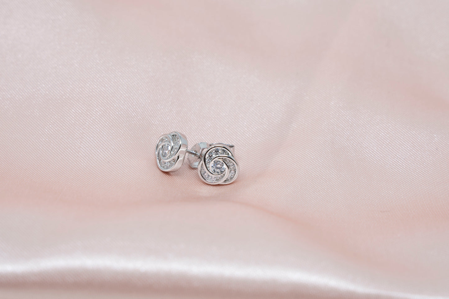 Sterling Silver Love Knot Studs