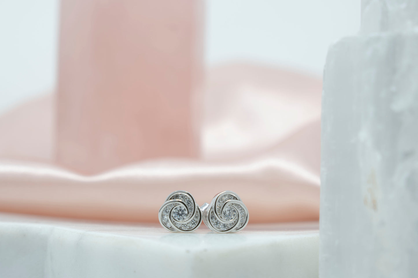 Sterling Silver Love Knot Studs