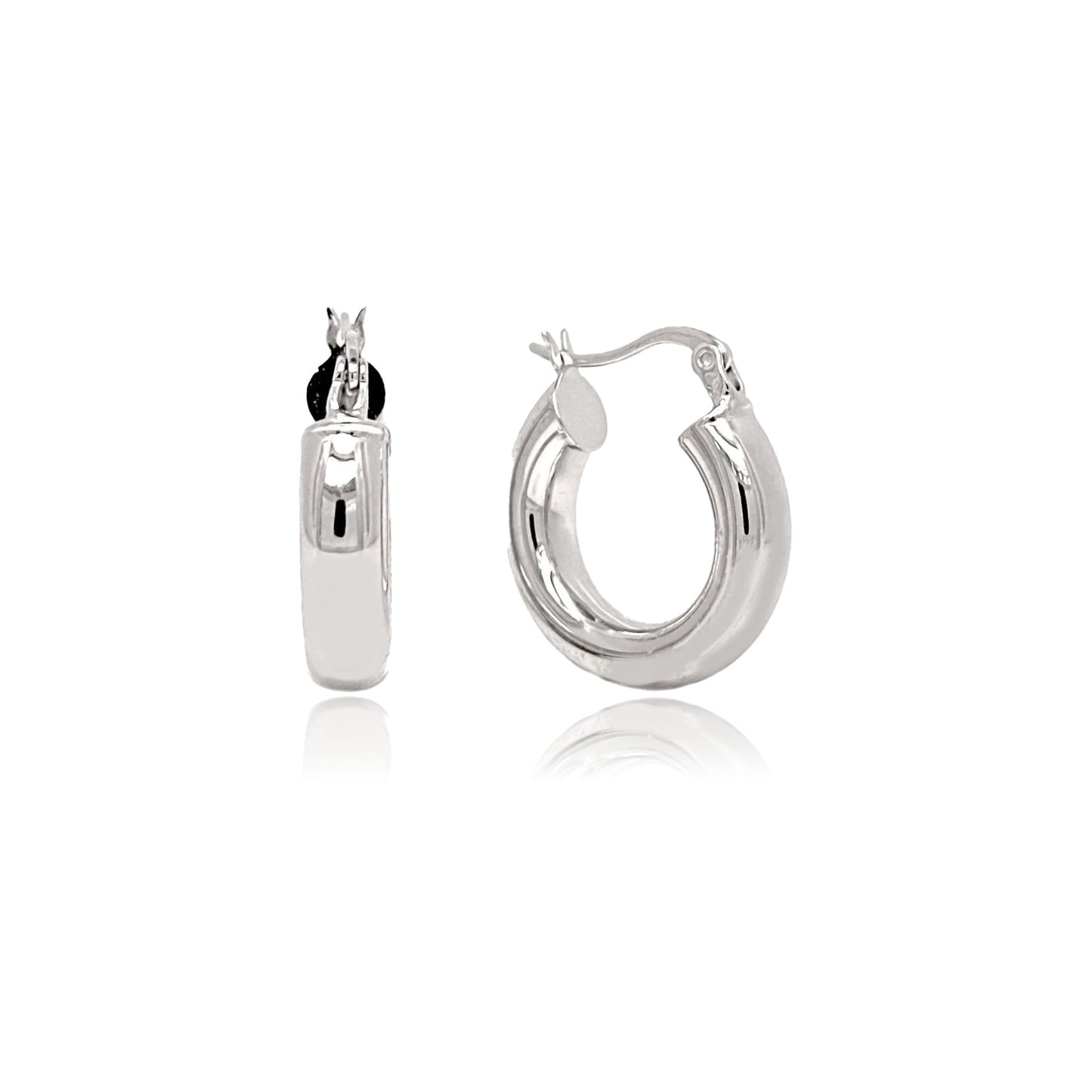 Sterling Silver Small Chucky Hoops
