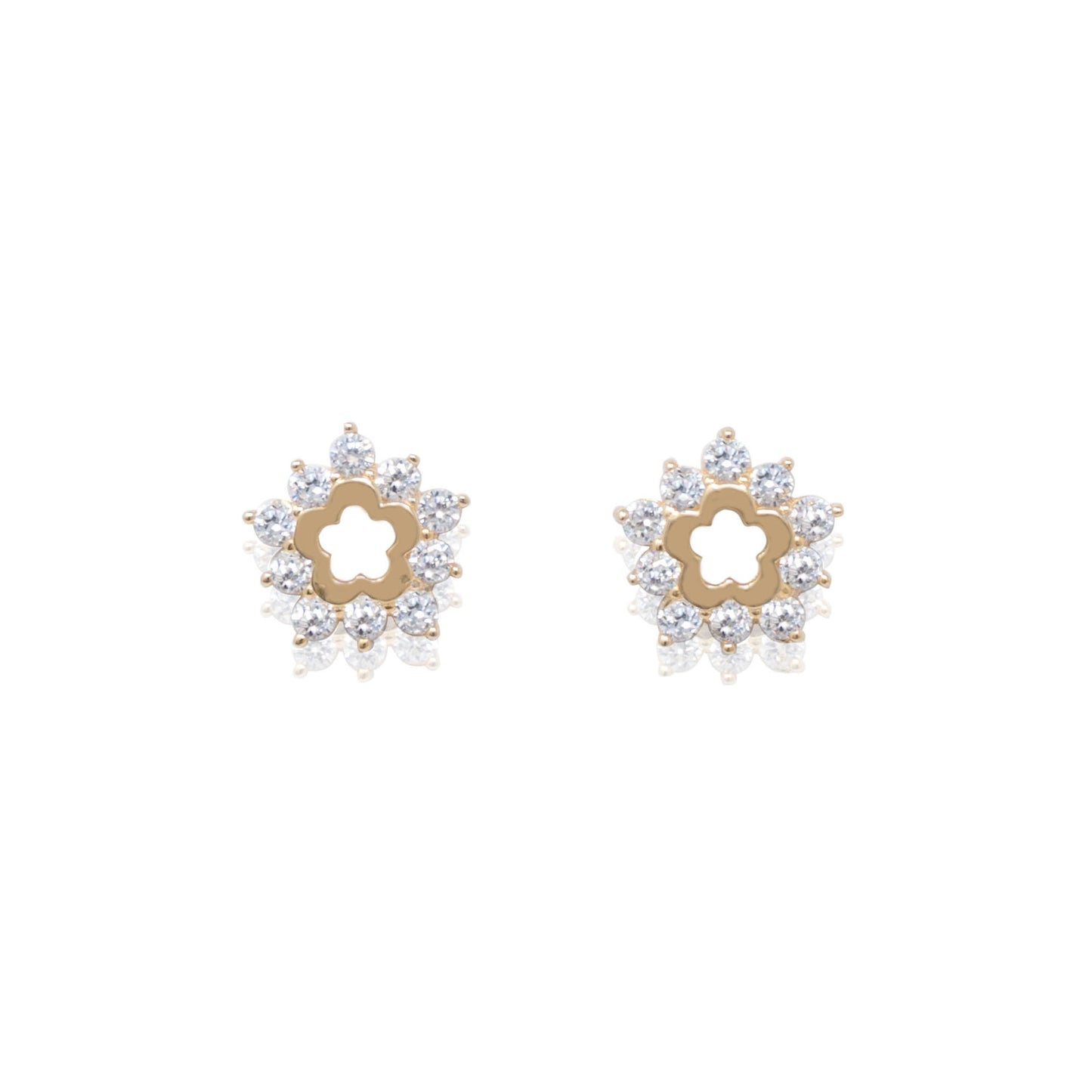14k Gold Sun Studs