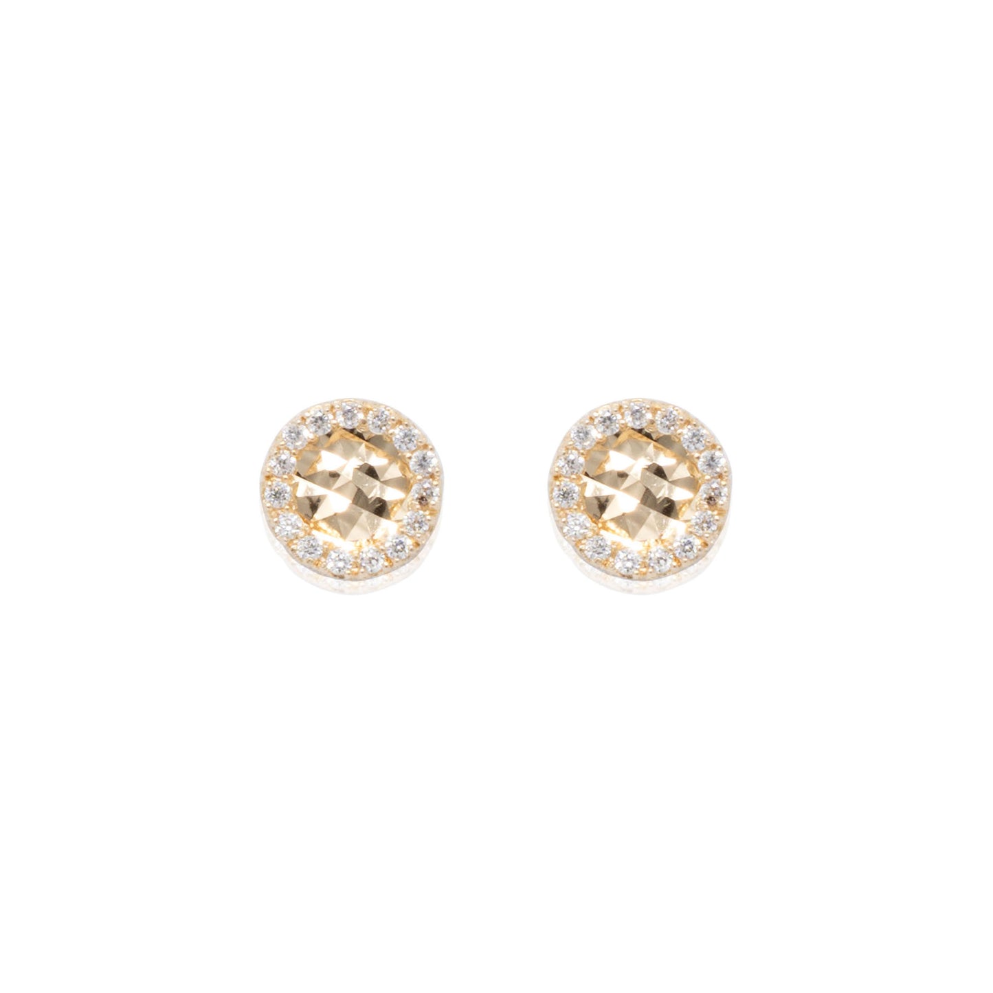 14k Gold Round Studs