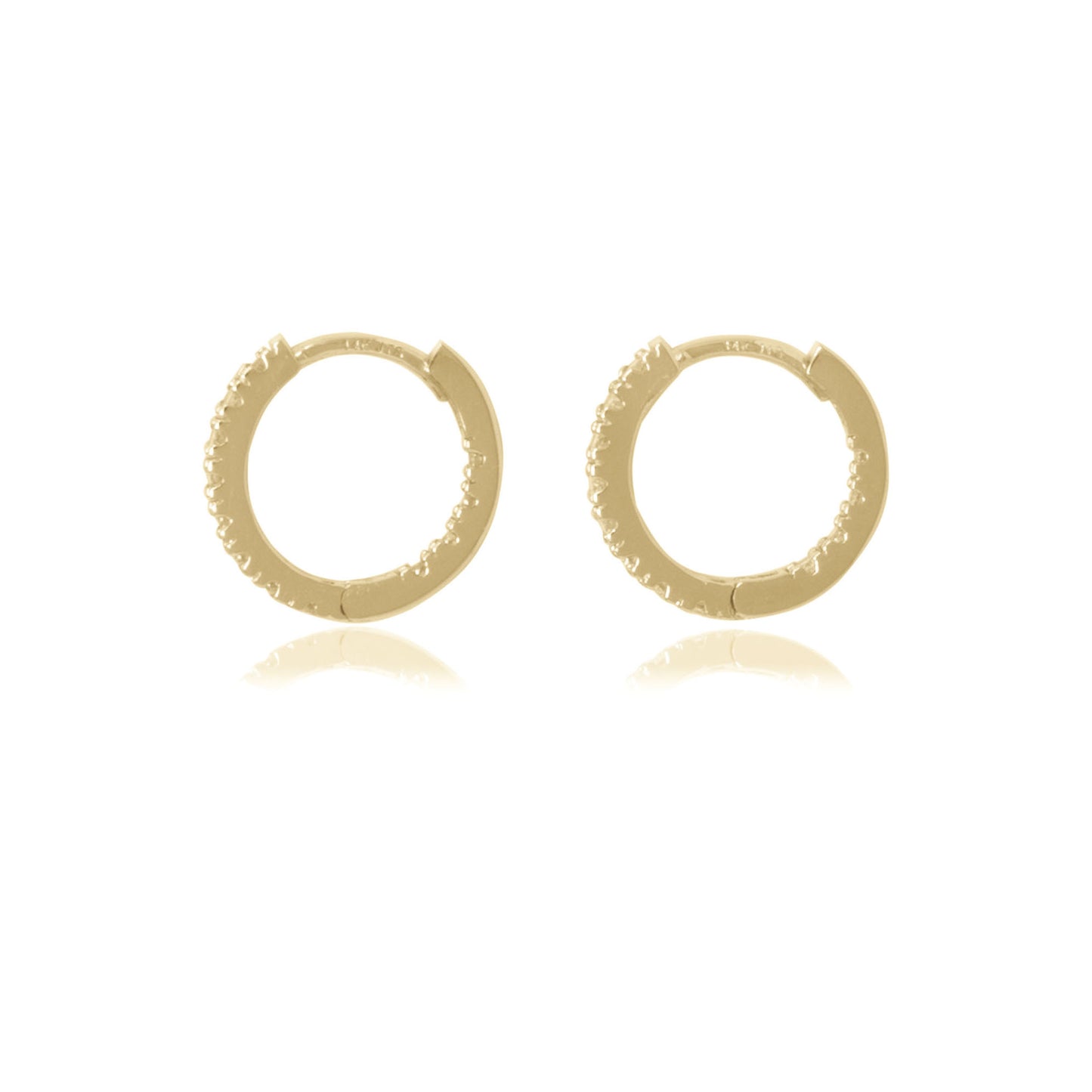 14k Gold Inside-Out Earrings Huggies