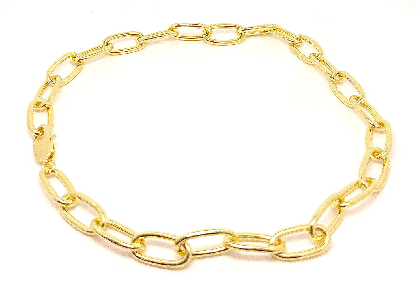 Gold Paperclip Chunky Necklace