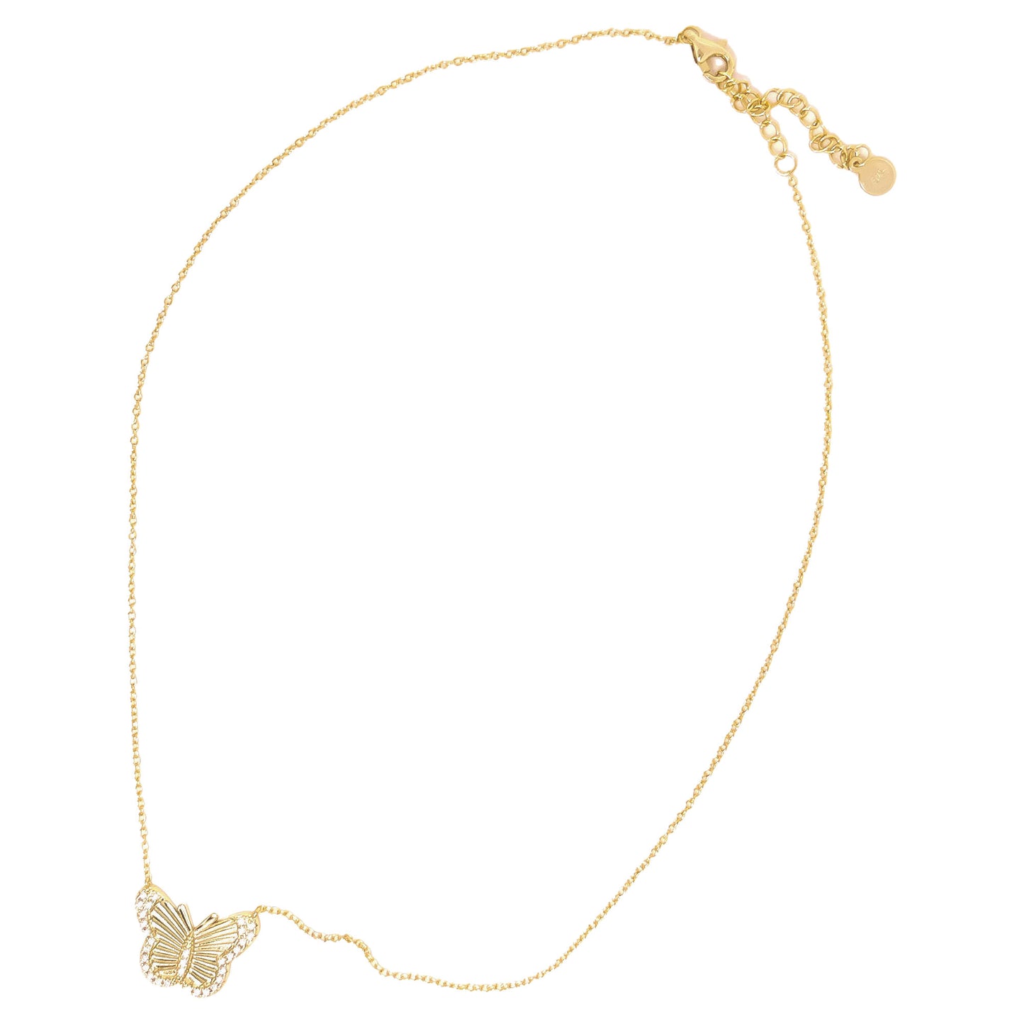 Gold Butterfly Pendant Necklace