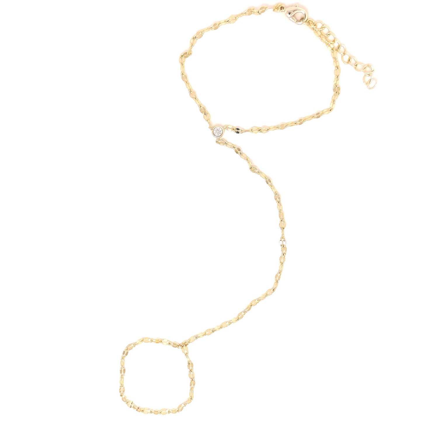 Gold Hand Chain Shimmery Bracelet