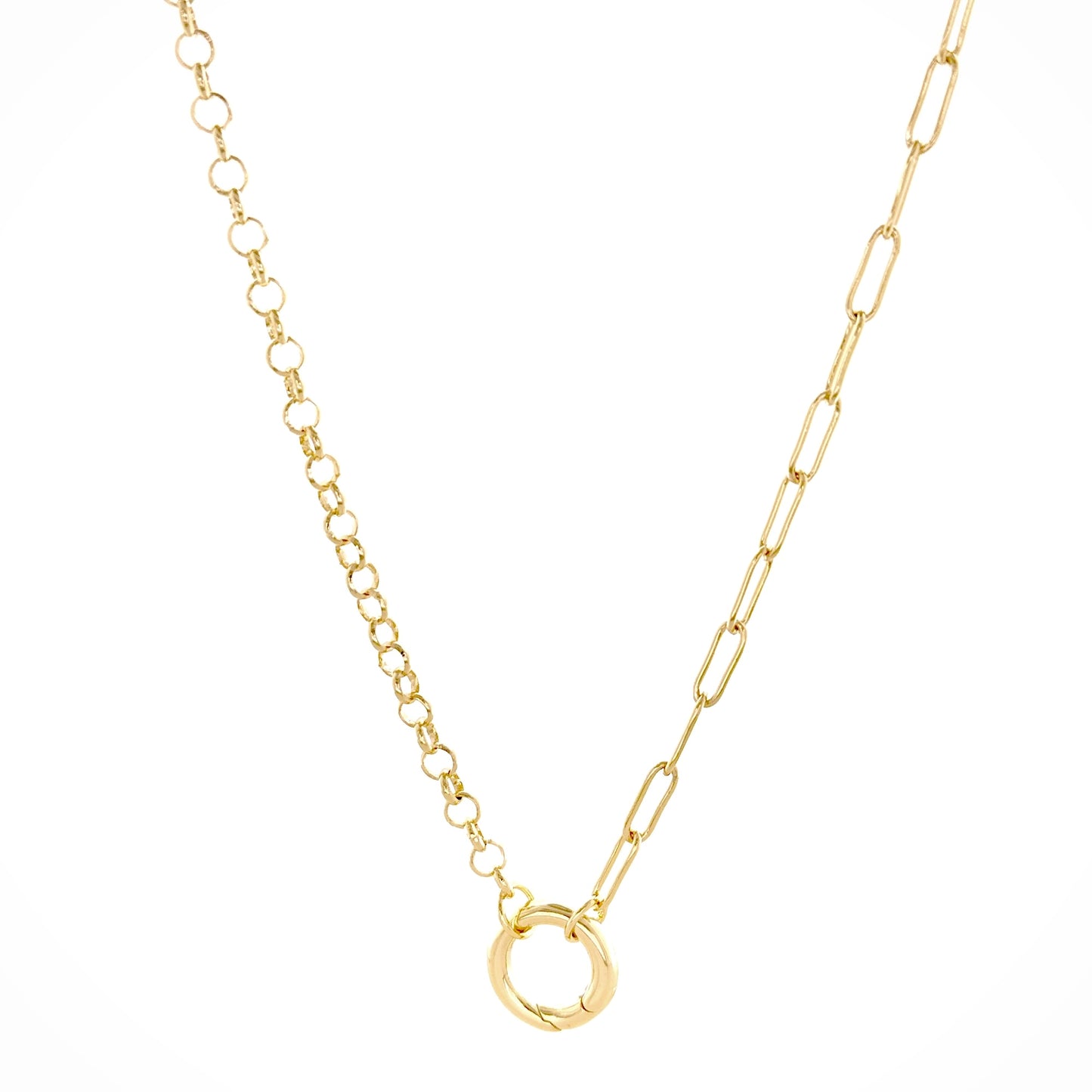 Gold Paperclip Rolo Necklace