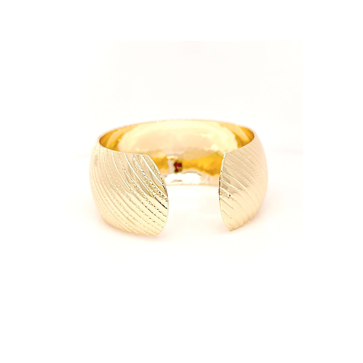 14k Gold Filled Textured Cuff Bangle