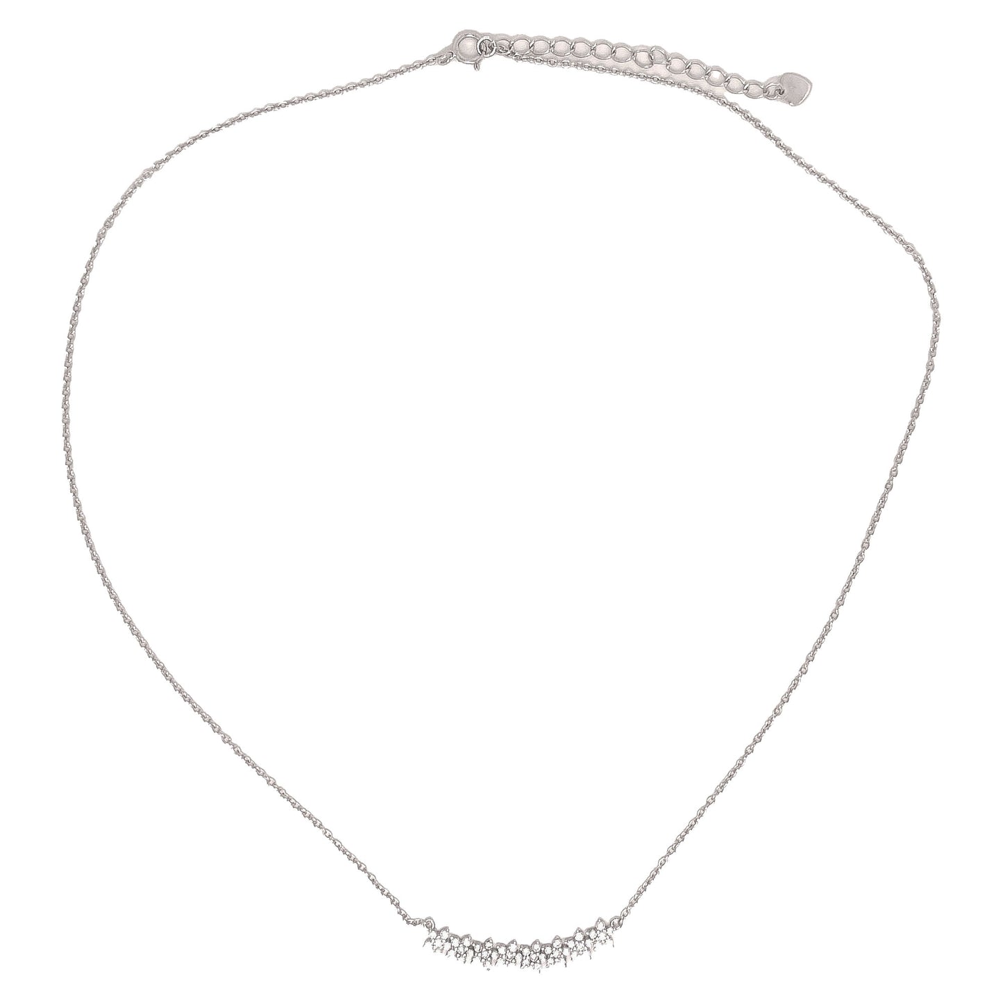 Sterling Silver Floral Cluster Necklace