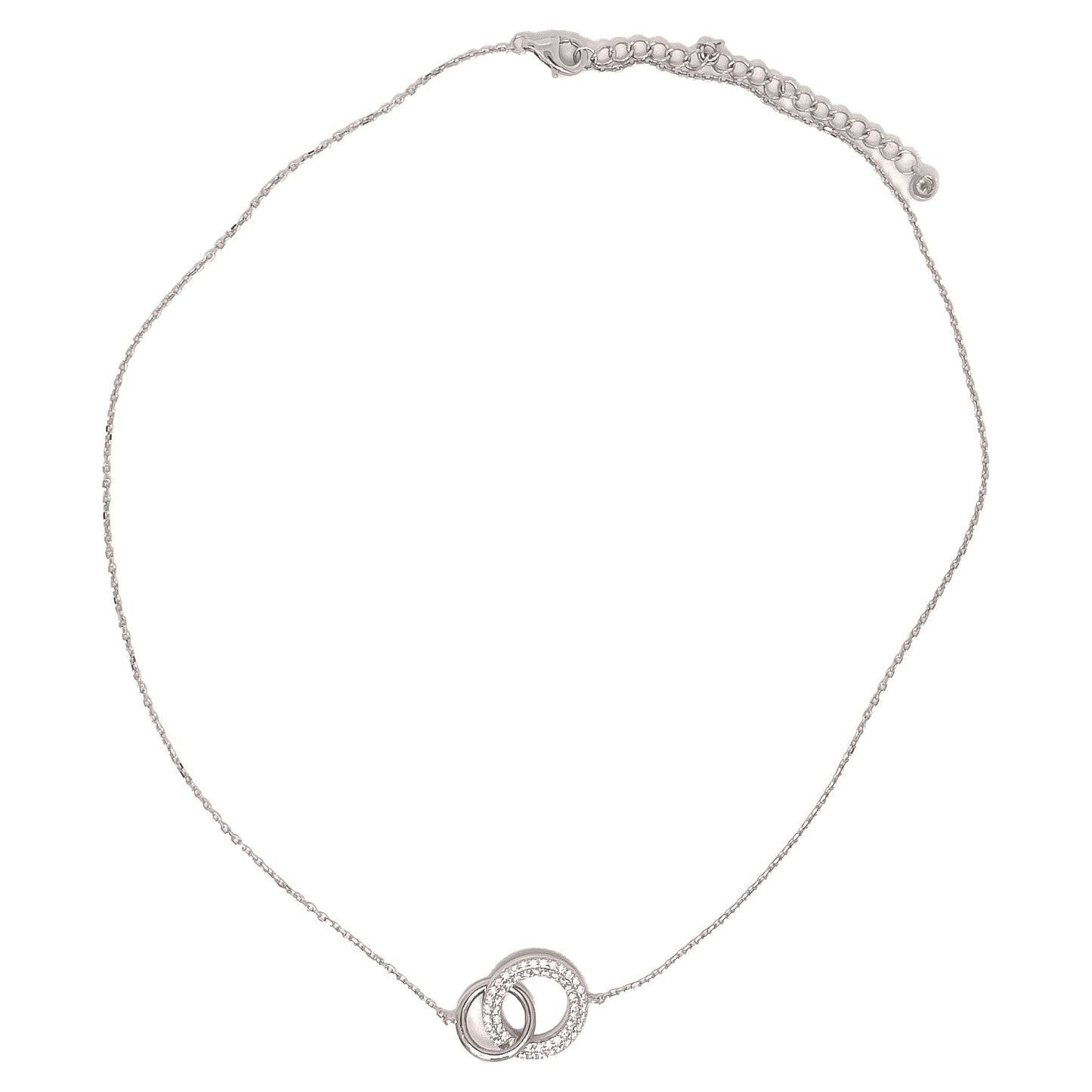 Sterling Silver Interlocking Circle Necklace