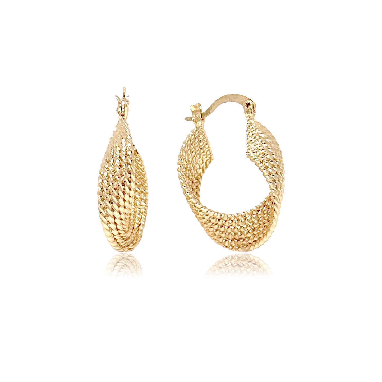 14k Gold Filled Chunky Twisted Hoops