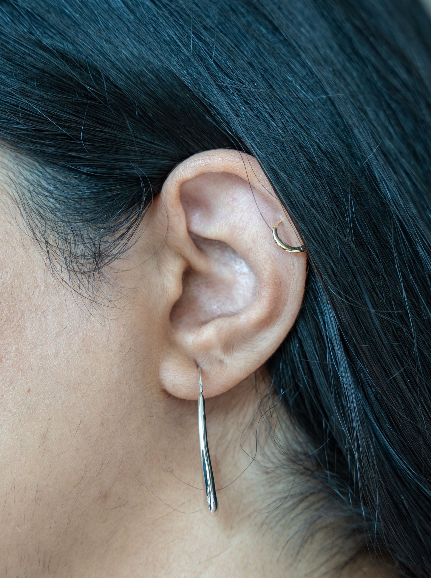 Sterling Silver Curved Earrings