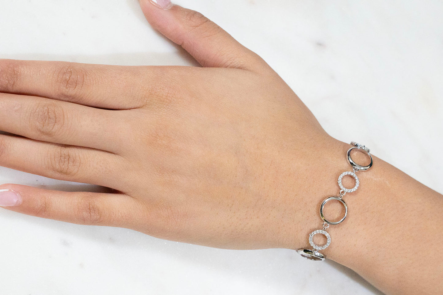 Sterling Silver Circles Bracelet