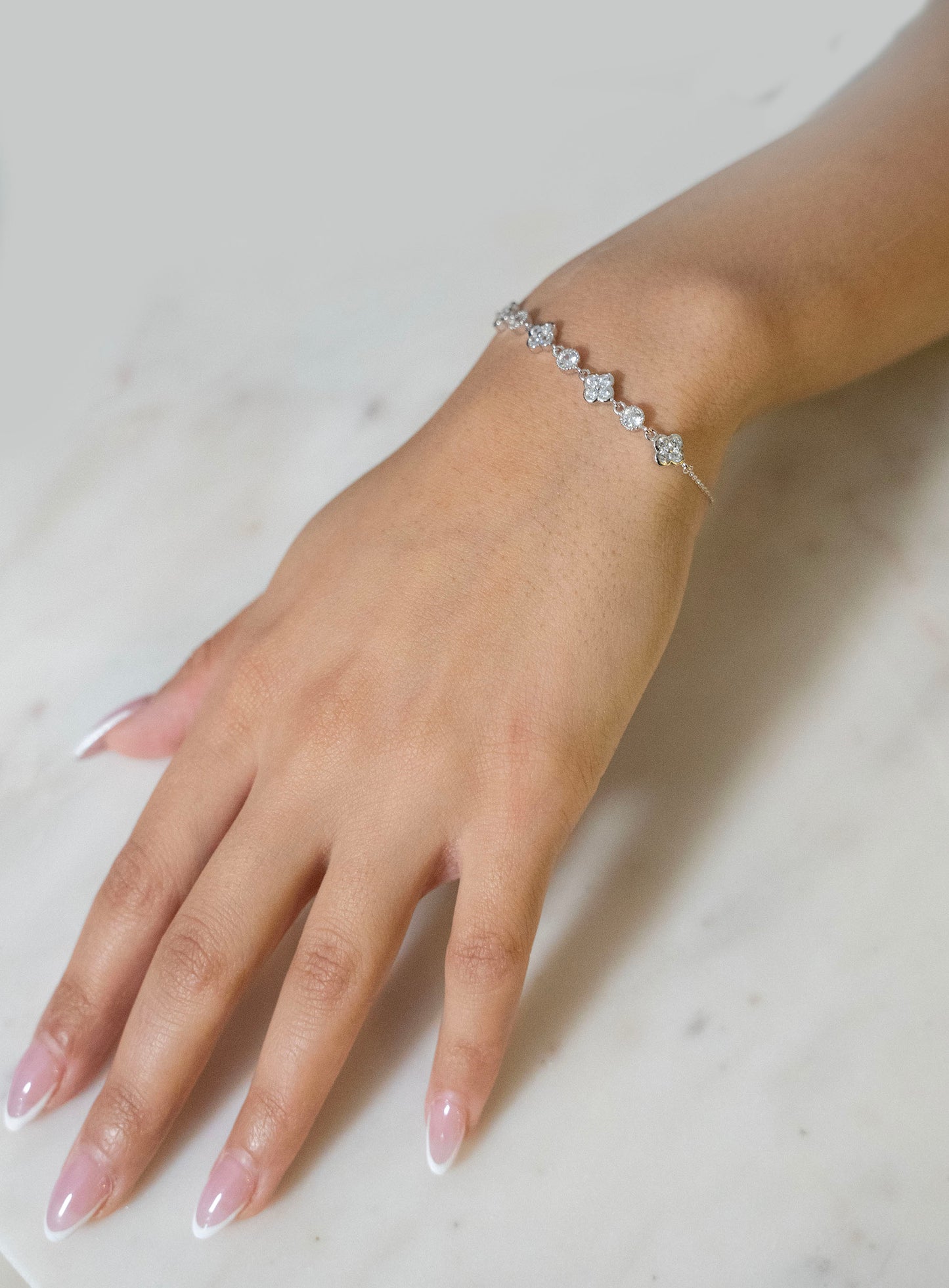 Sterling Silver Clover Bracelet