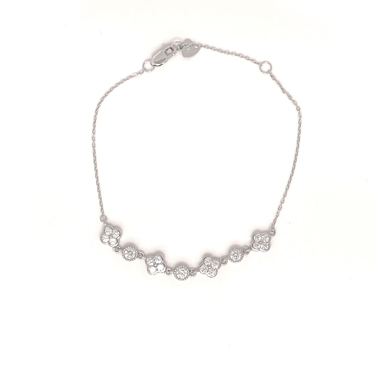 Sterling Silver Clover Bracelet