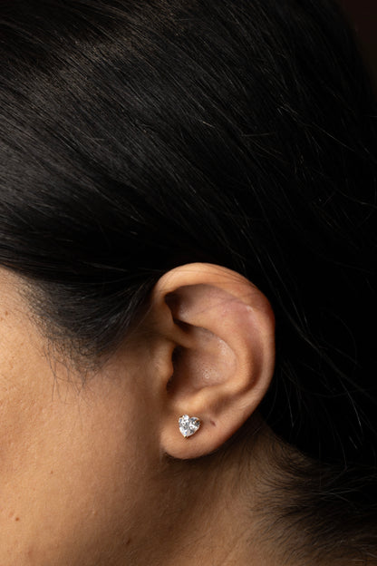 14k Gold Heart Studs