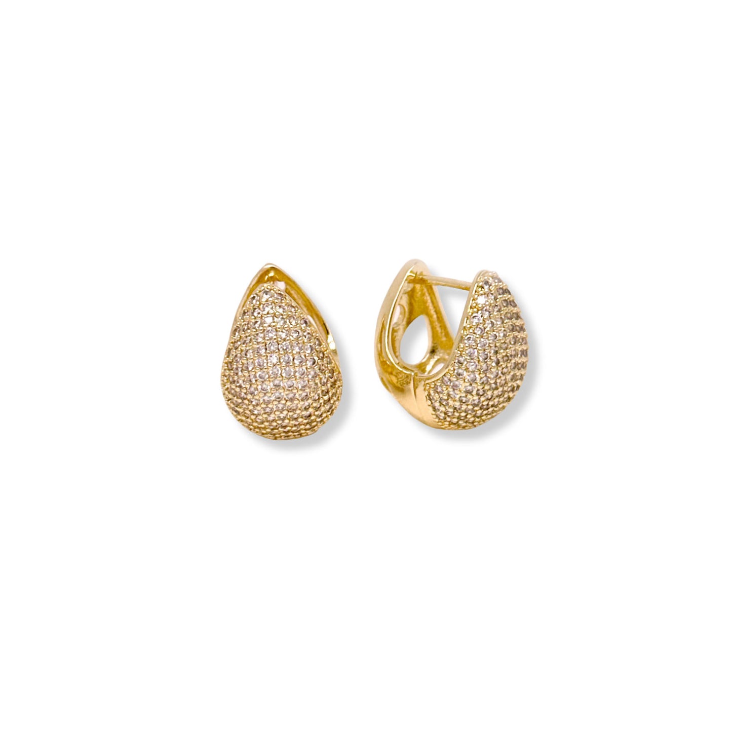 14k Gold Filled Thick Teardrop Huggies