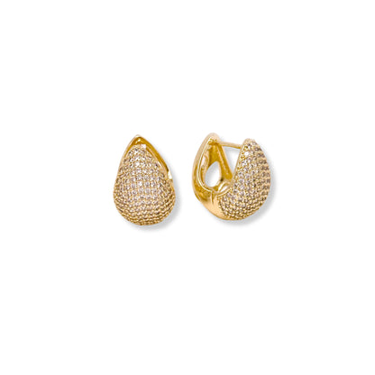 14k Gold Filled Thick Teardrop Huggies