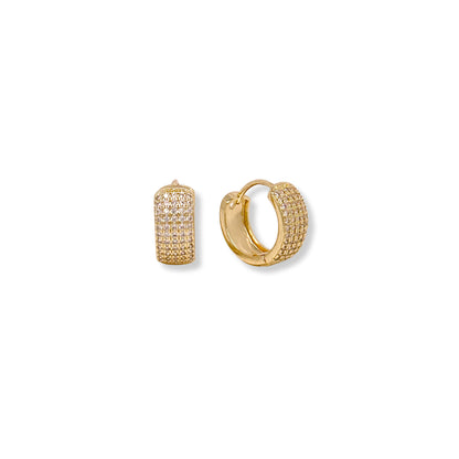 14k Gold Filled Thick Pave Huggies