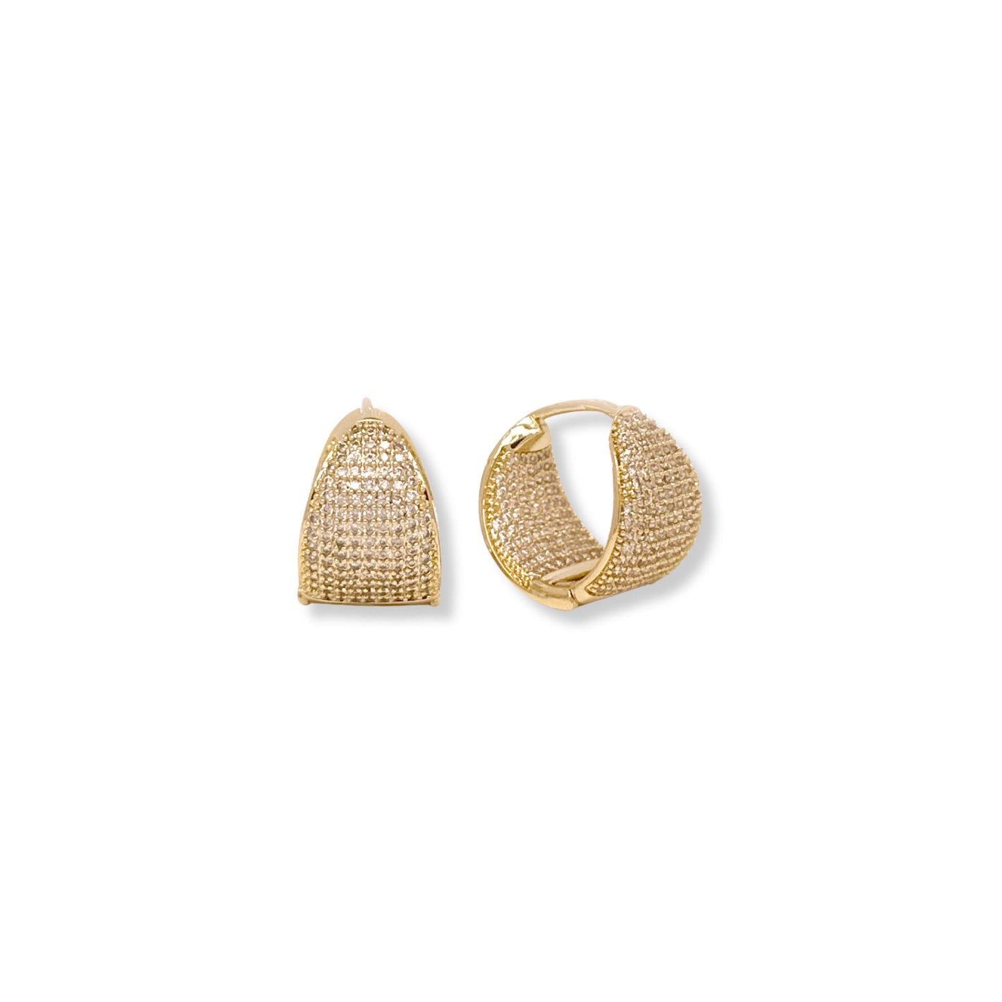 14k Gold Filled Tapered Stone Hoops