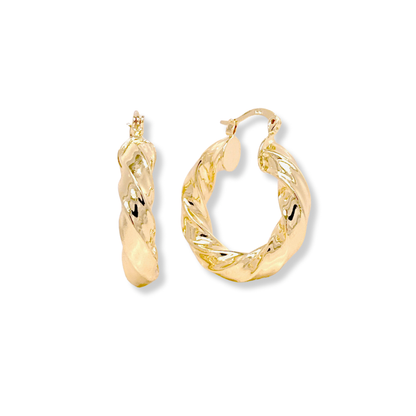 14k Gold Filled Thick Twisted Hoops