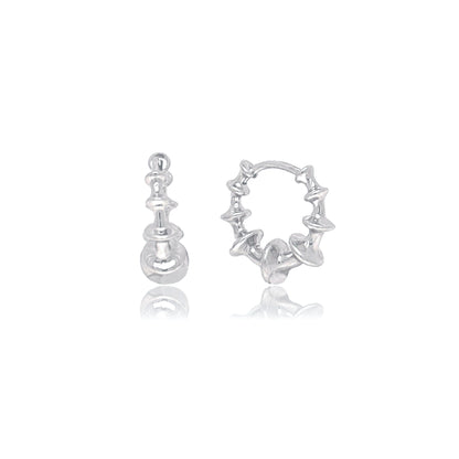 Sterling Silver Small Geometric Huggies