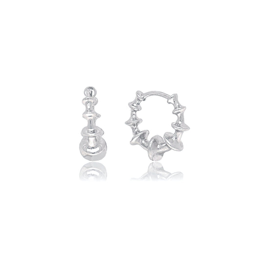 Sterling Silver Small Geometric Huggies