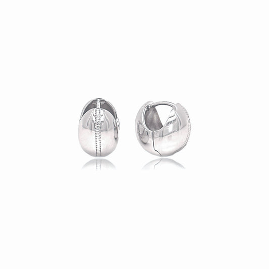 Sterling Silver Small Chunky Ball Huggies