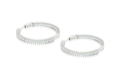 Sterling Silver Marquise Hoops