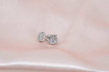Sterling Silver Love Knot Studs
