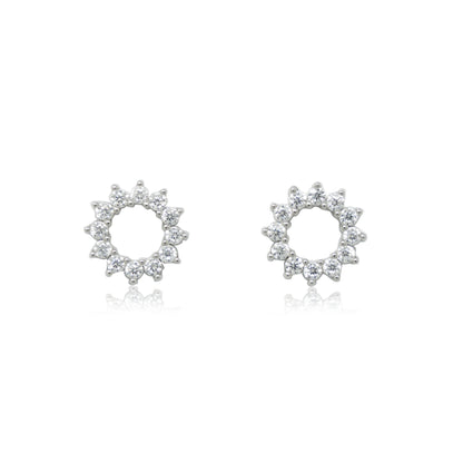 Sterling Silver Sun Halo Studs