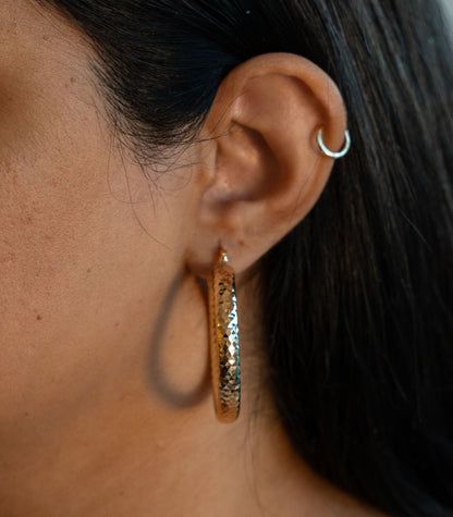 14k Gold Filled Diamond Cut Hoops