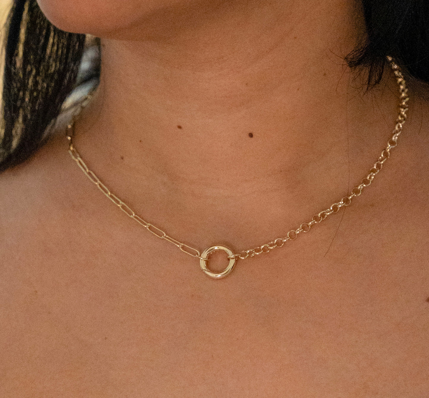 Gold Paperclip Rolo Necklace