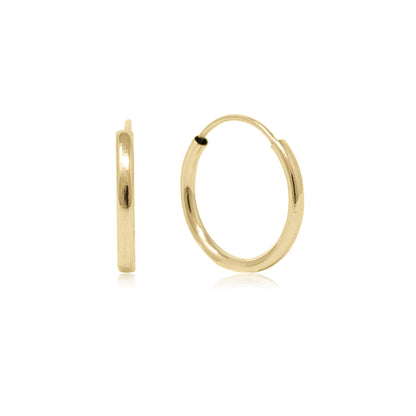 14k Gold Endless Hoops