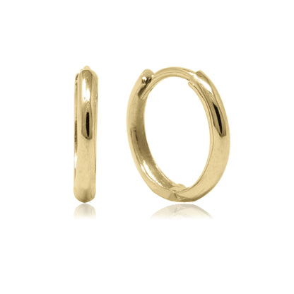 14k Gold Thin Plain Huggies