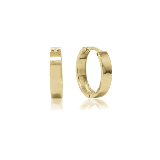 14k Gold Thick Plain Huggies