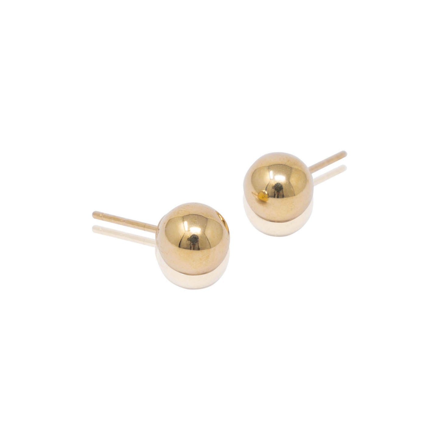 14k Gold Ball Push Back Earrings