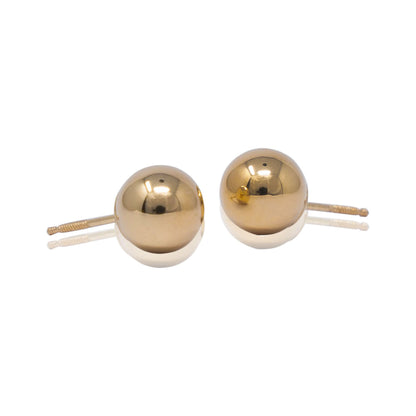 14k Gold Ball Screw Back Earrings