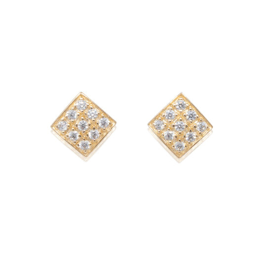 14k Gold Square Studs