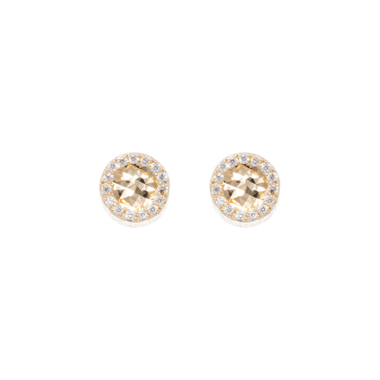 14k Gold Round Studs