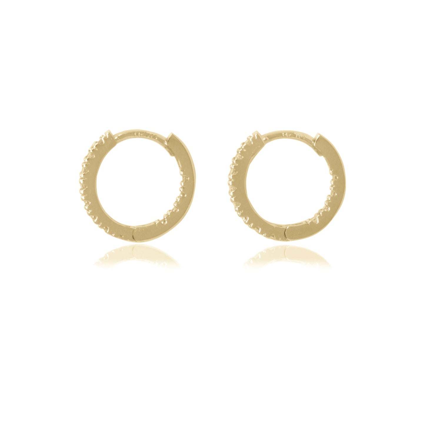 14k Gold Inside-Out Earrings Huggies