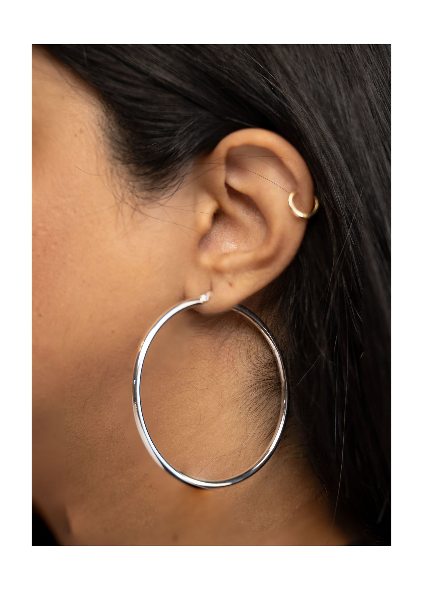 Sterling Silver Plain Thick Hoops