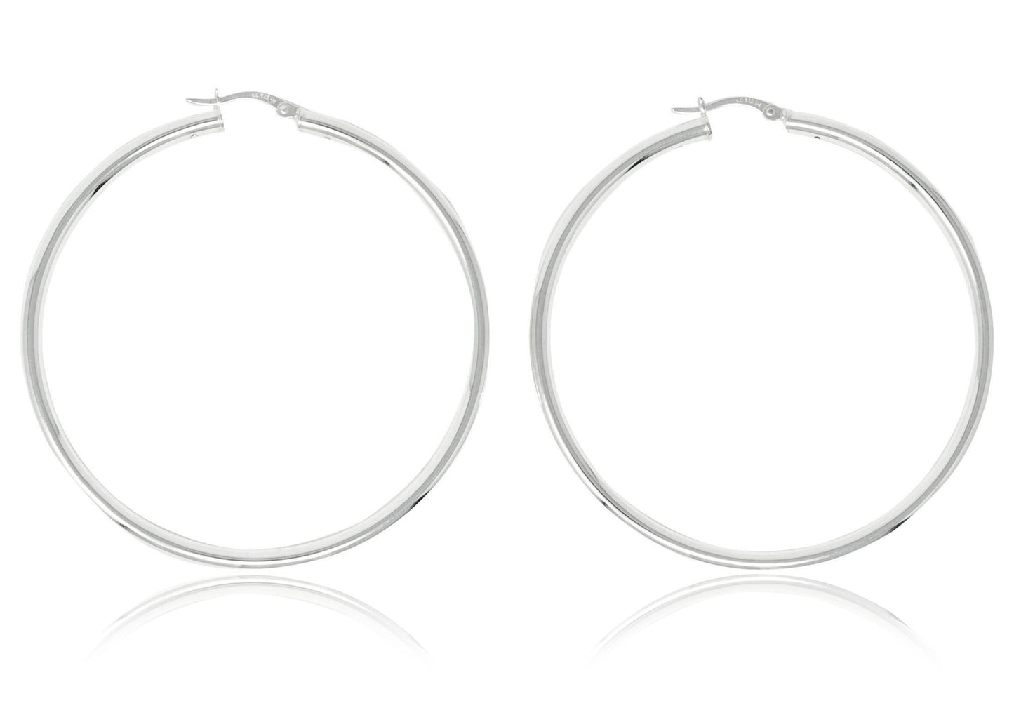 Sterling Silver Plain Thick Hoops