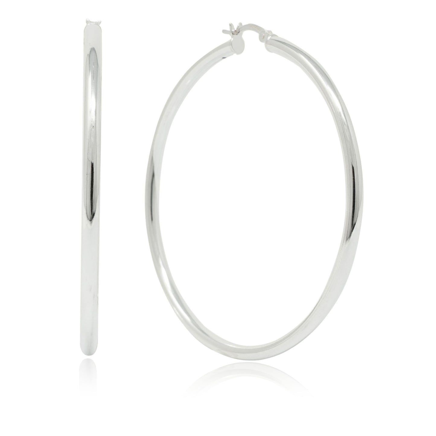 Sterling Silver Plain Thick Hoops