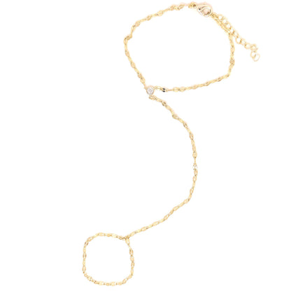 Gold Hand Chain Shimmery Bracelet