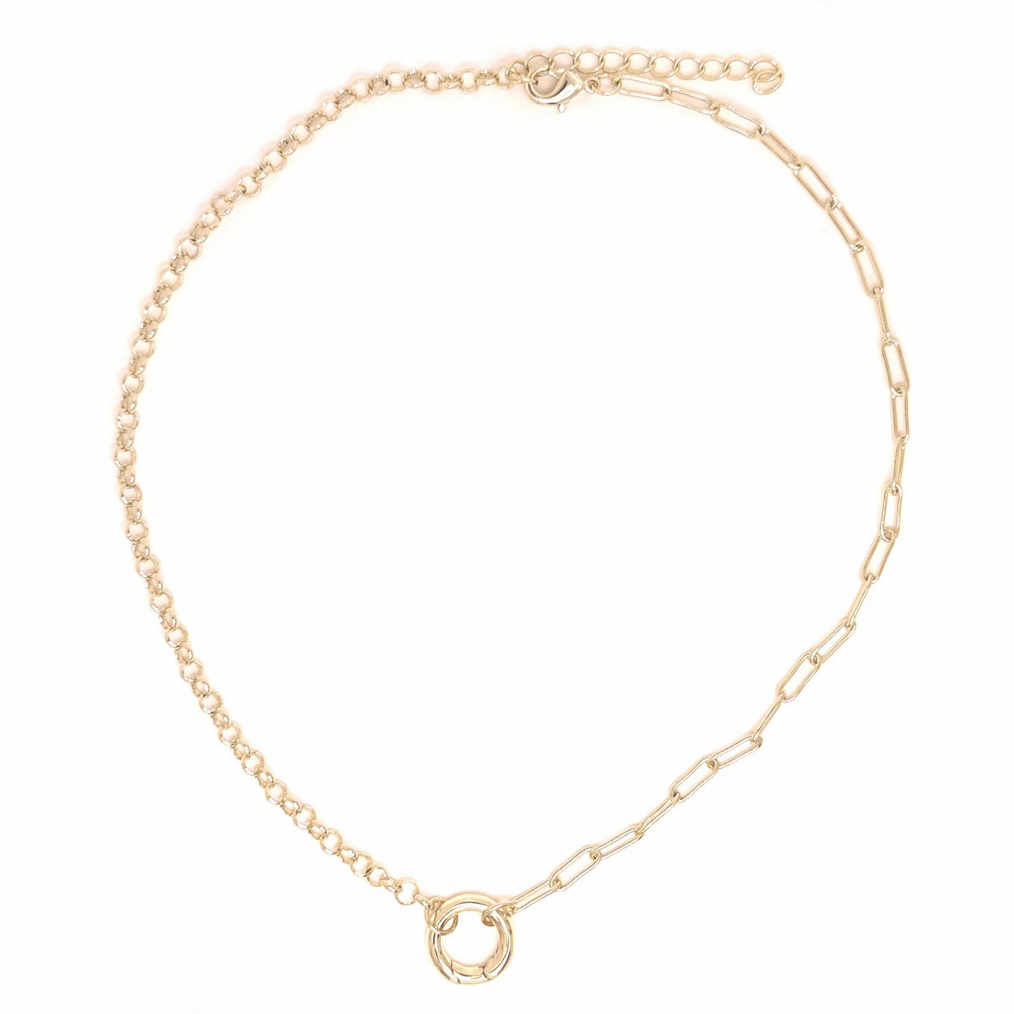 Gold Paperclip Rolo Necklace