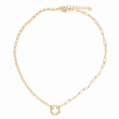 Gold Paperclip Rolo Necklace