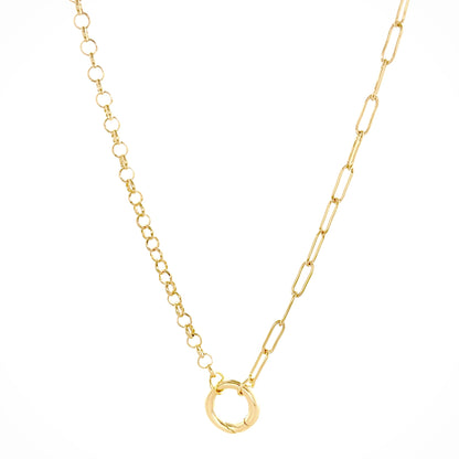 Gold Paperclip Rolo Necklace