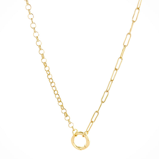 Gold Paperclip Rolo Necklace